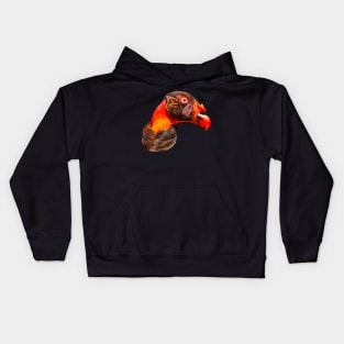 Portrait of the head of a King Vulture Kids Hoodie